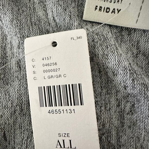 NWTs ANTHROPOLOGIE SATURDAY SUNDAY WRAP GRAY SHORT SLEEVE  SWEATER PULLOVER - Picture 10 of 11